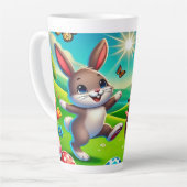 Ein glücklicher Hase und Igel Latte Mok (Linkerhoek)