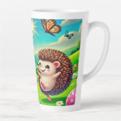 Ein glücklicher Hase und Igel Latte Mok (Rechts)