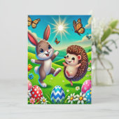 Ein glücklicher Hase und Igel Save The Date (Staand voorkant)