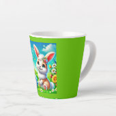 Ein glücklicher Hasse Latte Mok (Rechterhoek)