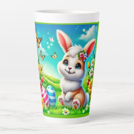 Ein glücklicher Hasse Latte Mok (Voorkant)