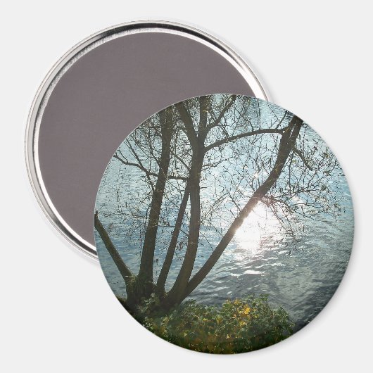 Ein Herbsttag am See Magneet (Voorkant / Achterkant)