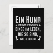  Ein Hund ist Niedlicher Spruch mit Pfoten Briefkaart (Voorkant / Achterkant)