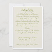 Ein Kleines Haeschen Baby Party Einladung Kaart (Achterkant)