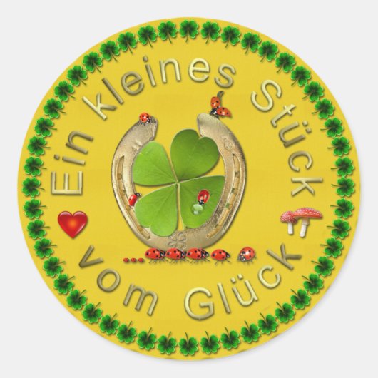 Ein Kleines Stuck Vom Gluck Ronde Sticker (Voorkant)