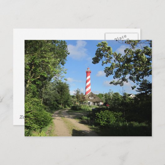 Ein Leuchtturm vor dem Haus Briefkaart (Voorkant / Achterkant)