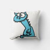 Ein niedlicher Drache in blau Kussen (Voorkant)