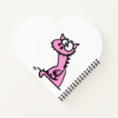 Ein niedlicher Drache in rosa Notitieboek (Achterkant)