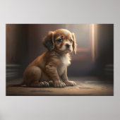Ein niedliches Poster mit einem Hunde-Welpen (Voorkant)
