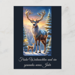 Ein Rentier des Weihnachtsmannes a Briefkaart