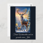 Ein Rentier des Weihnachtsmannes a Briefkaart (Voorkant / Achterkant)