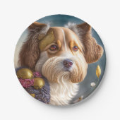 Ein süßer Hund mit Goldschmuck Papieren Bordje (Voorkant)