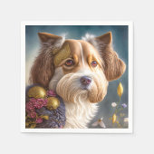 Ein süßer Hund mit Goldschmuck Servet (Voorkant)