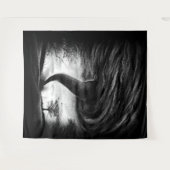 ein Tornado auf einer Straße in realistischem Stil Wandkleed (Voorkant (horizontaal))