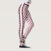 Ein Traum in Rosa mit schwarzen Punkten Yoga Leggings (Rechts)