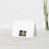 Ein wunderschöner weißer Hund Feestdagen Kaart (Achterkant)