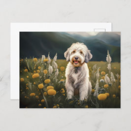 Ein wunderschöner weißer Hund Feestdagenkaart