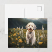 Ein wunderschöner weißer Hund Feestdagenkaart (Voorkant / Achterkant)