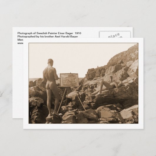 Einar Bager Swedish Painter Briefkaart (Voorkant / Achterkant)