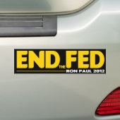 EIND DE FED BUMPERSTICKER (Op auto)