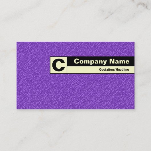 Eind geëtiketteerd Monogram - Violet Ingegraveerd  Visitekaartje (Voorkant)