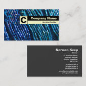 Eind gelabeld monogram - Ruitenremmen Visitekaartje (Voorkant / Achterkant)