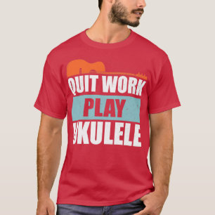 Eind het Spel Ukulele Vintage van het Werk T-shirt
