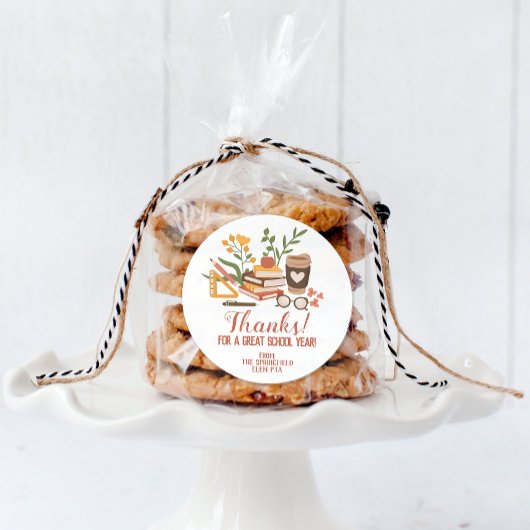 Eind jaar leraar Dank je Ronde Sticker