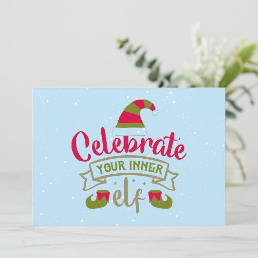 Eind je kerstKaarten in de binnenste, Elf (Staand voorkant)