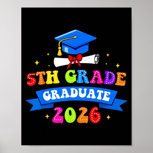eind klas 5 2026 afgestudeerd jaar 2026 poster (Voorkant)