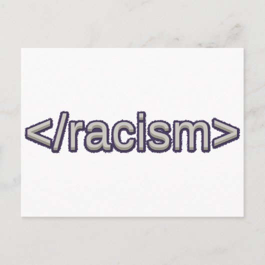 Eind racisme briefkaart (Voorkant)