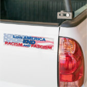 Eind racisme en fascisme bumpersticker (Op Truck)