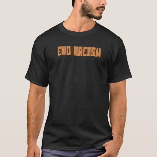 Eind racisme ondersteuning minderheden sociale rec t-shirt (Voorkant)