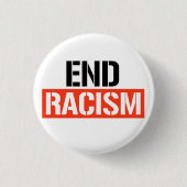 Eind racisme ronde button 3,2 cm (Voorkant)