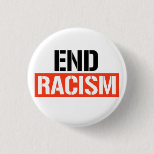 Eind racisme ronde button 3,2 cm