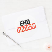 Eind racisme ronde sticker (Envelop)