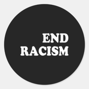 Eind racisme ronde sticker