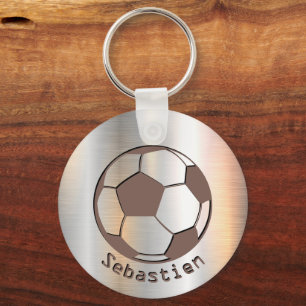 Eind Soccer Team Gifts Silver Name Sleutelhanger