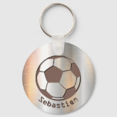 Eind Soccer Team Gifts Silver Name Sleutelhanger (Achterkant)