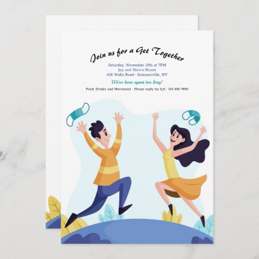 Eind sociaal vervormend krijgen-samen kaart (Voorkant / Achterkant)