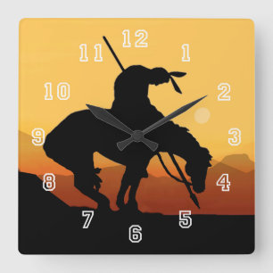 Eind van de Trail Silhouette Wall klok
