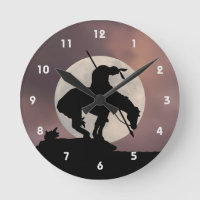 Eind van de Trail Silhouette Wall klok