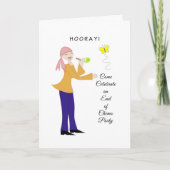 Eind van de uitnodiging-Retro meisje-Vlinder van (Voorkant)