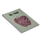 Eind van het Jaar bedankt mannelijke leraar Notitieboek (Rechterzijde)