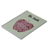 Eind van het Jaar bedankt mannelijke leraar Notitieboek (Linkerzijde)