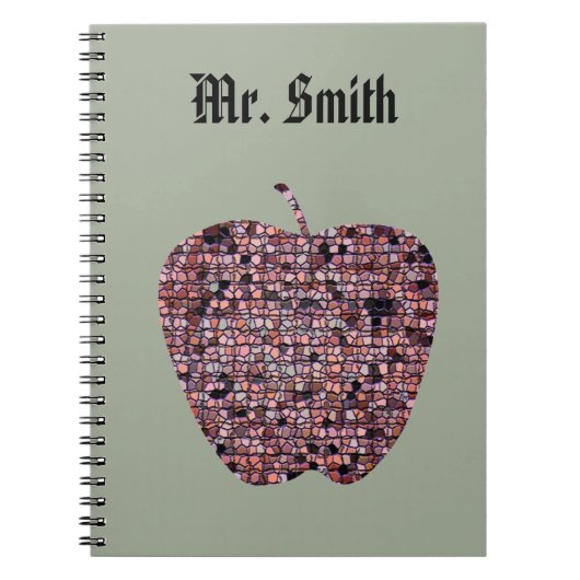 Eind van het Jaar bedankt mannelijke leraar Notitieboek (Voorkant)