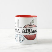 Eind van het jaar Leraar Waardering appel Doodle Mok (Midden)