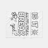 Eind van het jaar Shirt is het zomerreces en toch  Fleece Deken (Voorkant (Horizontaal))