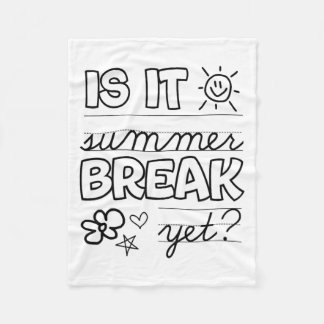 Eind van het jaar Shirt is het zomerreces en toch  Fleece Deken