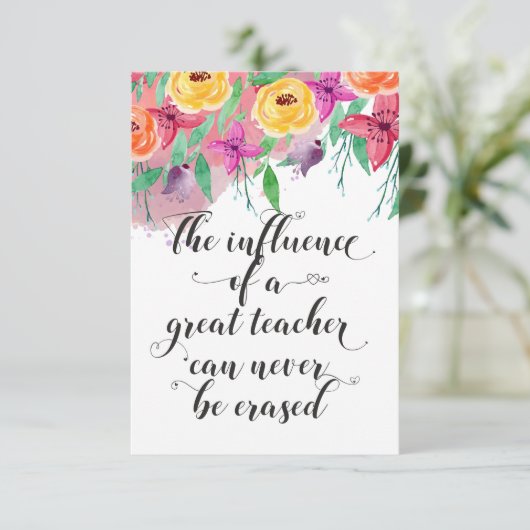 Eind van het jaar van de leerkracht Fijne dag van  (Staand voorkant)